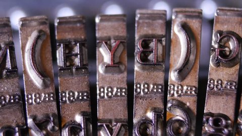 Close up of an old Vintage Typewriter, 4K UltraHD