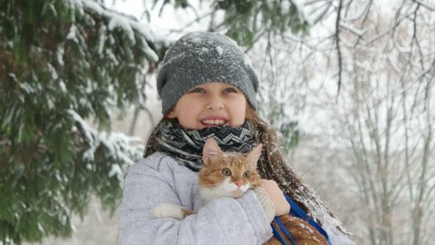 kid and a cat 