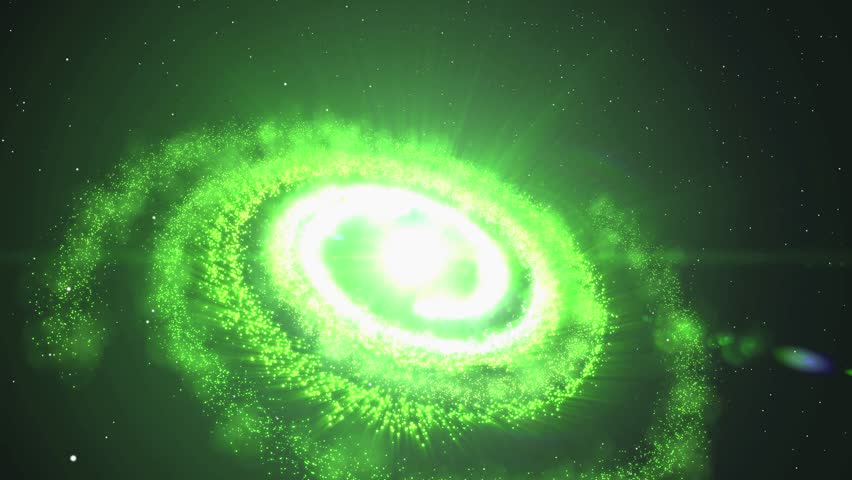 3d Animation Of Green Galaxy Stock Footage Video 100 Royalty