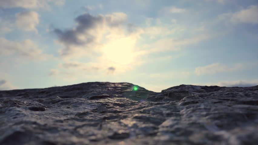 Time Lapse Rock Sky Sun Sunset