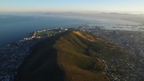 Cape Town Flying over Signal Hill and City - 4K Drone Footage