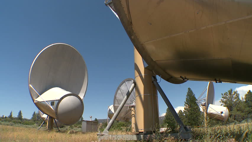 Closeup of SETI radio dish