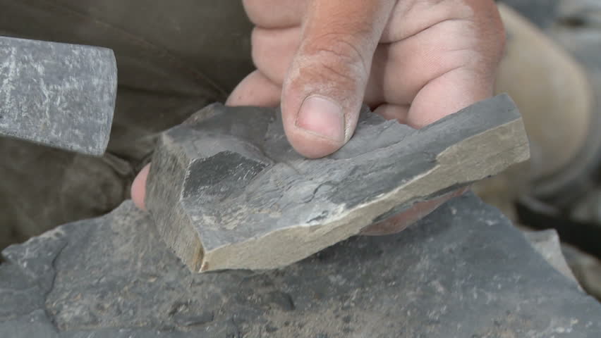 hammering slate reveal trilobite