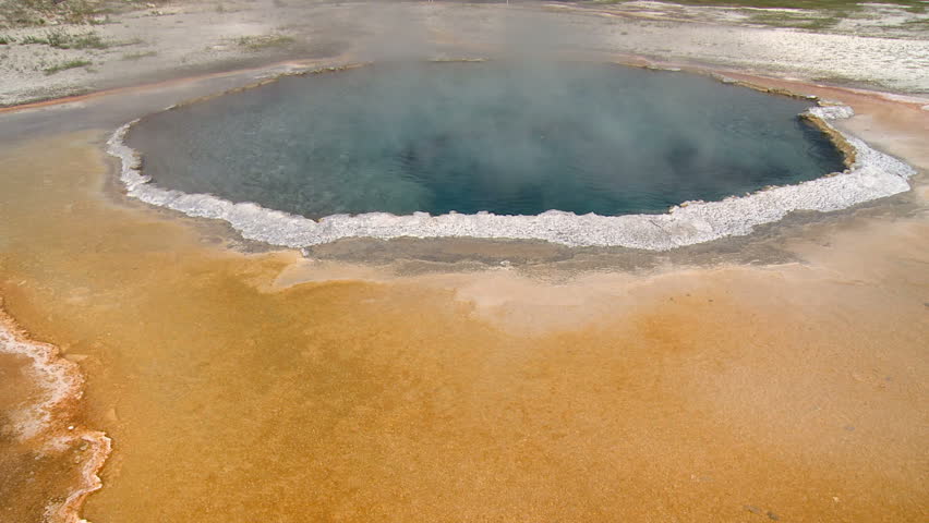 Geyser basin in Yellowstone National Park
