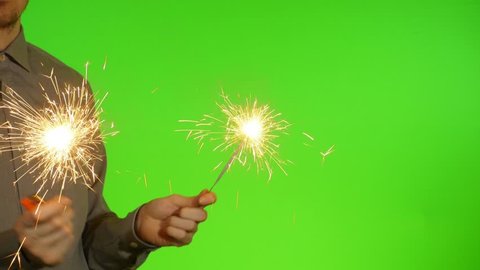 Sparklers on the Green Screen