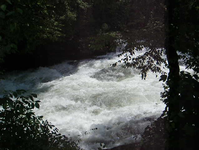 White Water Rapids on a river in north carolina