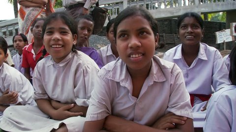 Baruipur, India - CIRCA 2013 - Girl laughing at other student