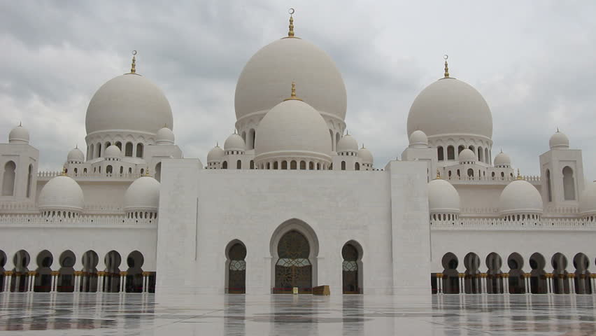 Sheikh Zayed Grand Mosque in Abu Dhabi  47. Sheikh Zayed Grand Mosque (Arabic :???? ????? ???? ??????) is located in Abu Dhabi, the capital city of the United Arab Emirates. Abu Dhabi. May 2013 | Shutterstock HD Video #14197226