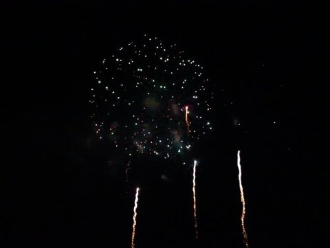 Fireworks - Red, White and Blue. Spectacular Fireworks 