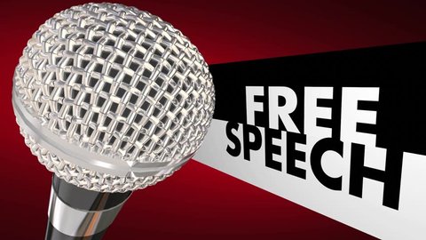Free Speech Rights Microphone Freedom Expression