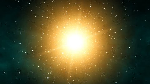 Galaxy Sunshine (60fps). Orbiting through stars around the massive bright center of a galaxy in far off in outer space.