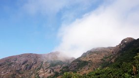 Flowing Fog in Mountains. 4K Ultra HD 3840x2160 Video Clip