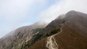Timelapse of Flowing Fog in Mountains. 4K Ultra HD 3840x2160 Video Clip