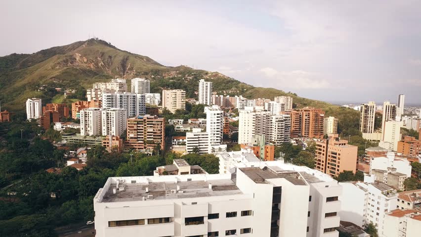 Cali aerial view and mountains