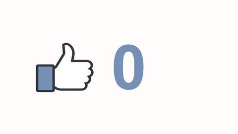 MOERS / GERMANY - JANUARY 31 2016 : Facebook concept "Like button" with increasing numbers. 