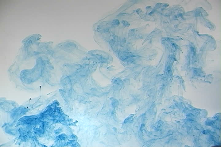Blue organic motion takes shape in a liquified environment.