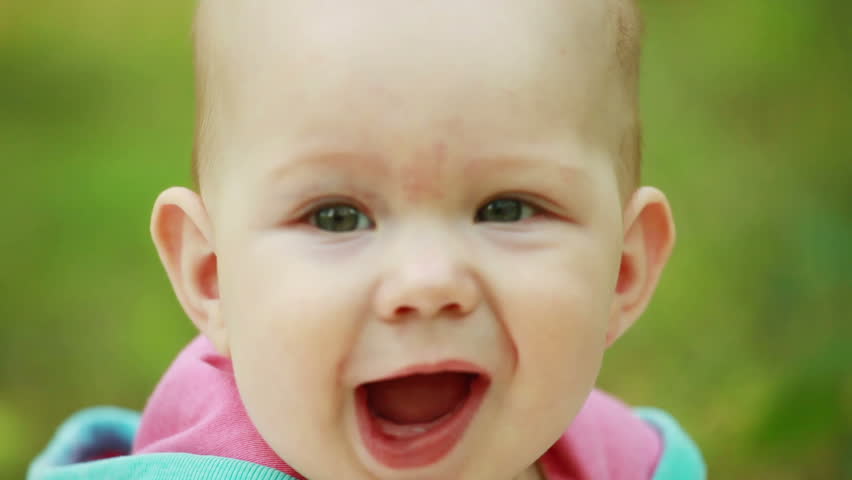 Close-up portrait newborn baby 