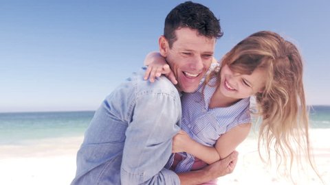 Portrait Mother Her Daughter On Beach Stock Photo (Edit Now) 45612634