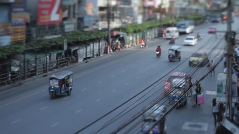 Thailand City Koh Phangan Tilt Shift Timelapse