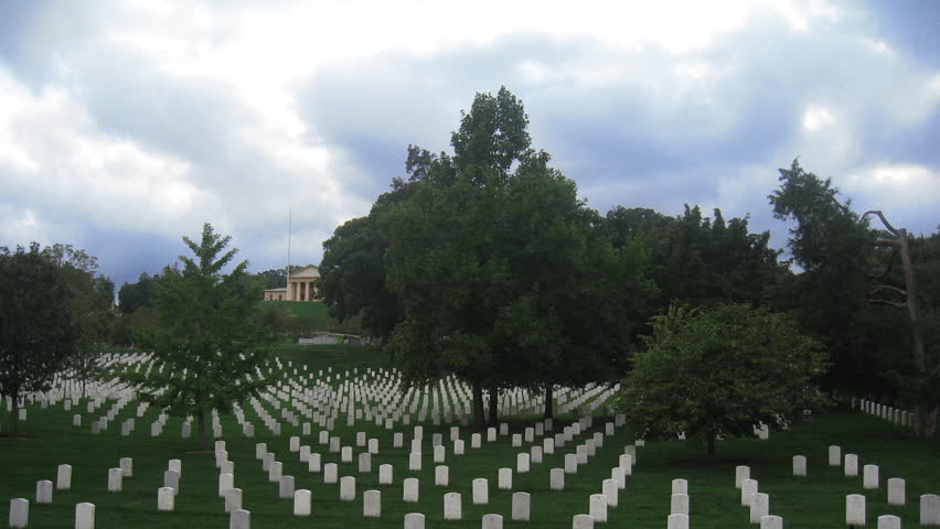 Arlington National Cemetery in Virginia across the Potomac River from Washington