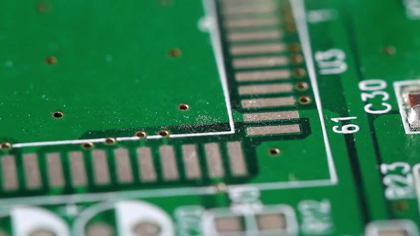 old motherboard technology panning camera angle