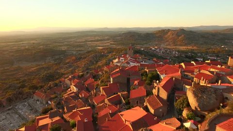 Rock Landscape Drone Nature Aerial View Portugal Travel Nature Residential Historic Europe Tourism History 4K Famous Sunlight Sky