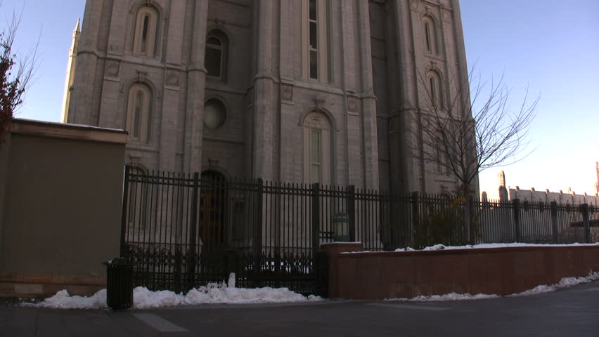 Tilt up of Salt Lake City Temple