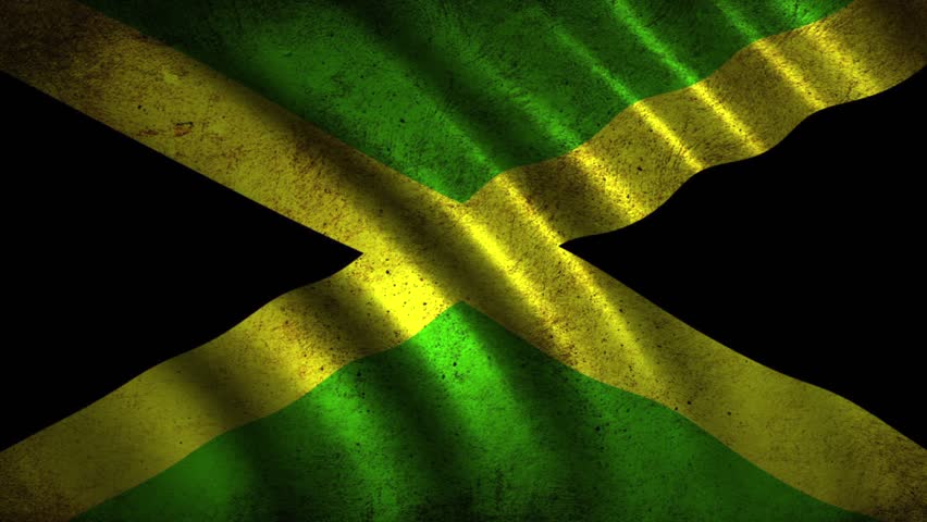 Jamaica Flag Nice Flag Animation Dirty Stock Footage Video (100% ...