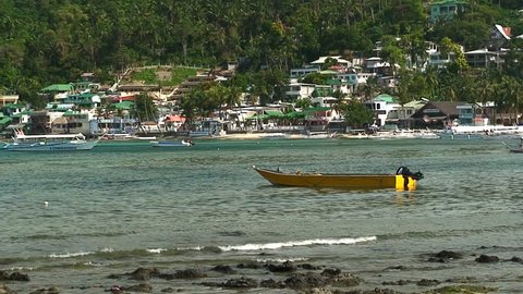 View over sabang beach on the island Mindoro in Philippines