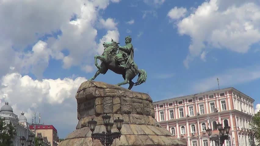 Monument to Bogdan Khmelnitsky in Kiev, capital of Ukraine