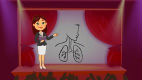 hand-drawn lungs in presentation - Powered by Shutterstock - Get 15% off with code: PIKWIZARD15