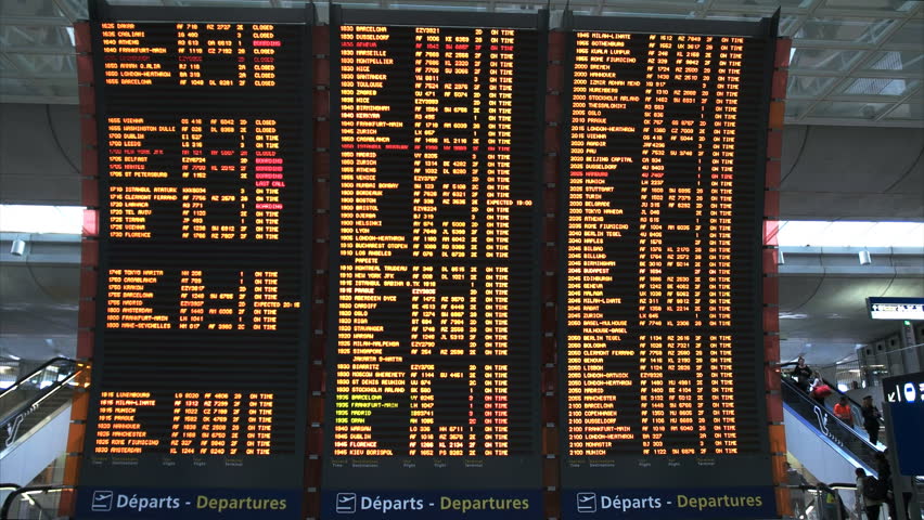 Departure Board. Departures Board at the Airport. Domestic Flight departures.