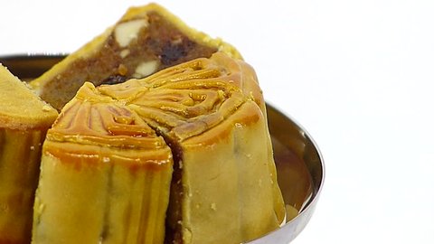 The Mooncakes asia food Stock Video