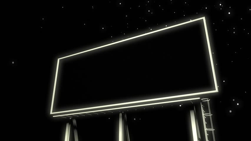 Animation of a billboard lighting up the New Year 2012