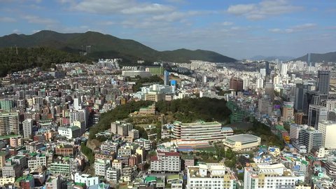 BUSAN, - OCTOBER 24:
Bird's-eye view of Busan Metropolitan city from Busan Tower. Timelapse
Oktober 24, 2015 in Busan, South Korea