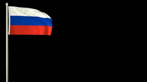 flag of Russian Federation (alpha channe, Stock Video