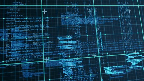 computer code running virtual space loopable Stock Footage Video (100% ...
