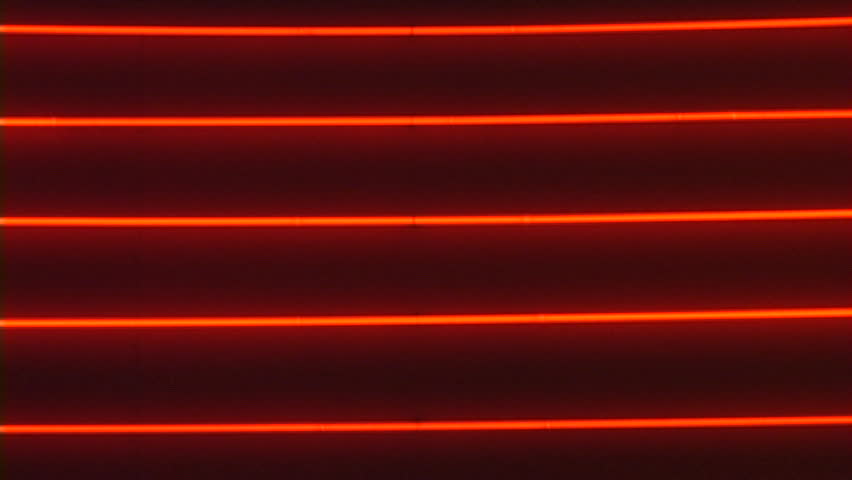 glowing horizontal red neon lights Stock Footage Video (100% Royalty