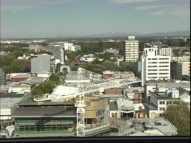 A birds-eye view of Christchurch, New Zealand.