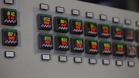 Electronic temperature control panel gas oven melting on the production line, Electric furnace, gas furnace, manufacturing, melting, Automation, Industrial interior, shallow depth of field - Powered by Shutterstock - Get 15% off with code: PIKWIZARD15
