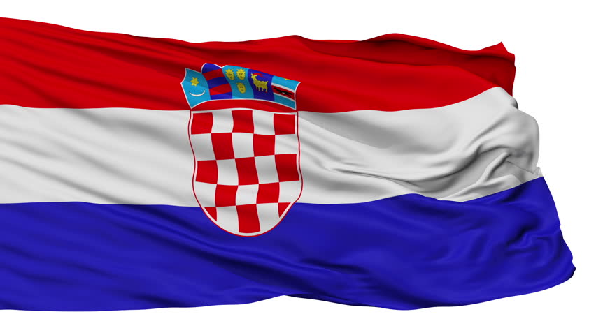 croatia flag realistic animation isolated on Stock Footage Video (100% ...