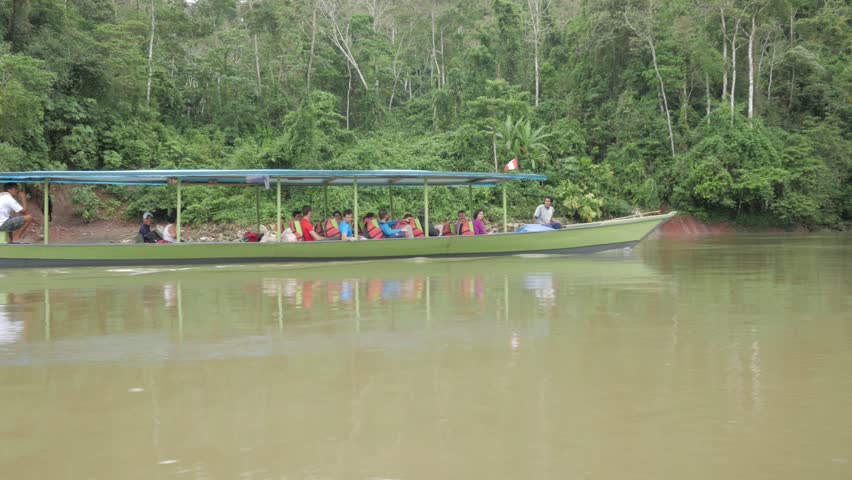 Boat on the amazon river