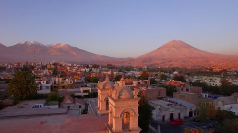 Arequipa volcano at sunset