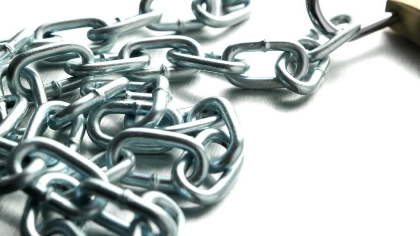 Closeup On Silver Chain On Stock Footage Video (100% Royalty-free