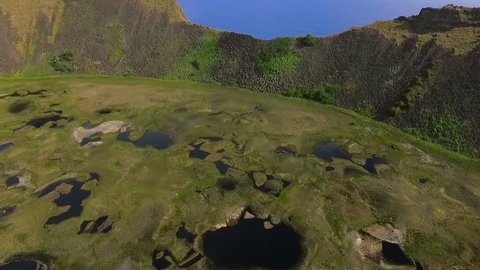 Rano Kau, Chile - November 2, 2015: Rano Kau volcano, Easter island - 8