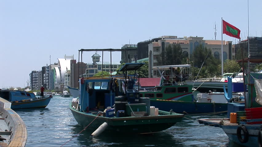 Fishing boat docked in Male, Maldives