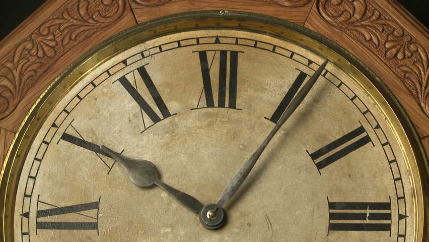 Time lapse of antique clock