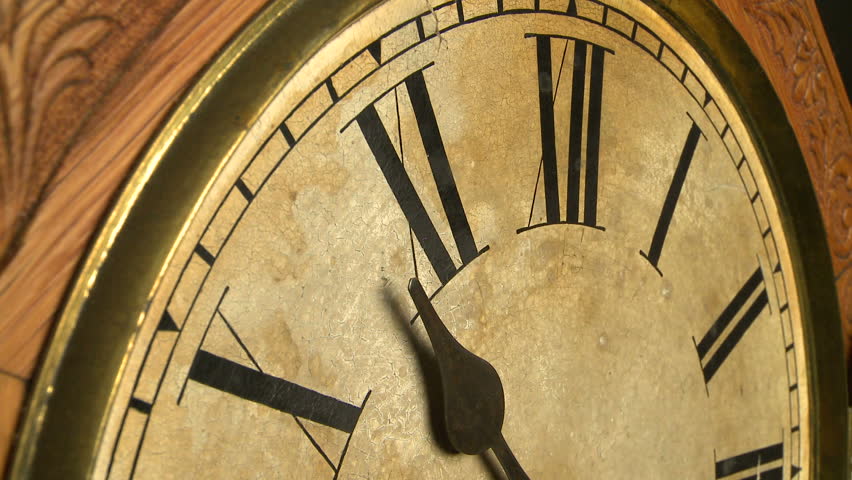 Time lapse of antique clock