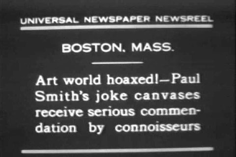 CIRCA 1930s - Paul Smith's joke paintings hoax art world.