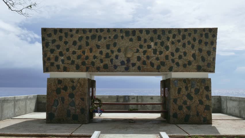 WWII memorial for Japanese army soldiers fallen at the Battle of Peleliu, fought between the United States and the Empire of Japan in the Pacific Theater of World War II in 1944. Military building